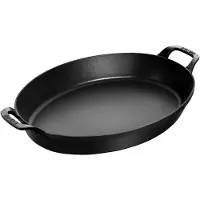 Staub ovaali uunivuoka valurauta 37 cm Musta