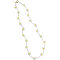 Timi Of Sweden Flower Bead Necklace