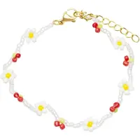 Timi Of Sweden Cherry & Flower Blead Bracelet