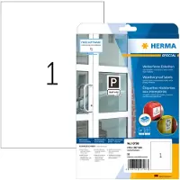 Herma 10798, Valkoinen, Suorakulmio, Kiinteä, A4, Universaali, Paperi