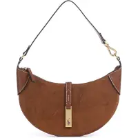 Ralph Lauren Polo Id Suede Mini Shoulder Bag - Brown - ONE SIZE
