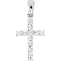 Lykken Crosses valkokultainen risti riipus 15 x 8,5 mm