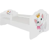 ADRK Furniture Lasten sänky irrotettavalla suojalla Casimo Cat, 70x140 cm