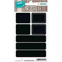 Herma 15094, Musta, Pyöristetty suorakulmio, Kiinteä, Paperi, 7 kpl, 2 arkkia