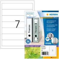 Herma 10739, Valkoinen, Itse kiinnittyvä tulostintarra, Stanssausmerkintä, Paperi, Laser/Inkjet, Kiinteä