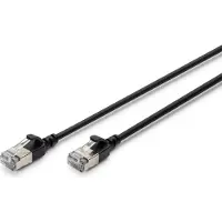 Digitus DK-1632-A-003S-BL, 0,3 m, Cat6a, F/FTP (FFTP), RJ-45, RJ-45, Musta