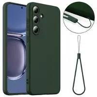 Mtp Products Samsung Galaxy S25 Nestemäinen Silikoni Suojakuori - MagSafe-yhteensopiva - Tummanvihreä