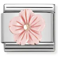 Nomination Rose Gold Flower in Pink Coral Paste 430510-03