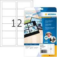 Herma 4906, Valkoinen, Itse kiinnittyvä tulostintarra, A4, Paperi, Laser, Kiinteä