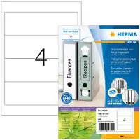 Herma 10740, Valkoinen, Itse kiinnittyvä tulostintarra, Stanssausmerkintä, Paperi, Laser/Inkjet, Kiinteä