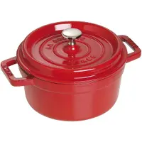 Staub La Cocotte pyöreä valurautapata 18 cm / 1,7 l, kirsikanpunainen