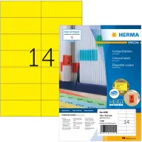 Herma 4555, Keltainen, Suorakulmio, A4, Universaali, Matta, Laser/Inkjet