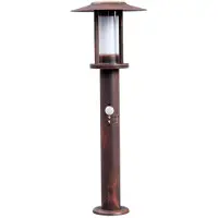 LINDBY LED-jalustavalaisin Pavlos, 55 cm, ruosteenvärinen, anturi Pavlos, Ruskea/ruoste, Ruostumaton teräs, Kartano/rustiikki