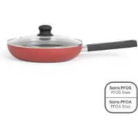 Livoo 26 cm Punainen Silikoni Paistinpannu