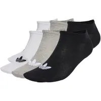 Adidas Sukat 'Liner 6 Pairs' meleerattu harmaa / musta / valkoinen