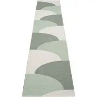 Pappelina Hill matto Army/Misty Mint/Fossil Grey 70 x 360cm
