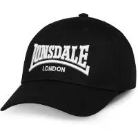 Lonsdale Lippalakki 'Flixton' musta / valkoinen