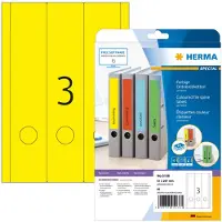 Herma 5136, Keltainen, Itse kiinnittyvä tulostintarra, A4, Paperi, Laser/Inkjet, Kiinteä