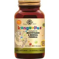 Solgar Kangavites Tropical Punch (lapsille, hedelmänmakuinen), 120 tabl.