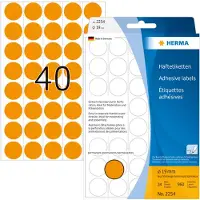 Herma 2254, Oranssi, Ympyrä, Selluloosa, Paperi, 24 arkkia, 11,1 cm, 17 cm