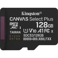 Kingston 128GB Canvas Select Plus, microSDXC -muistikortti, UHS-I V10 U1 A1, 150 MB/s