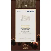 Korres Argan Oil kestohiusväri sisältää arganöljyä sävy 7.1 Ash Blonde 50 ml