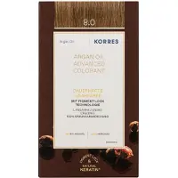 Korres Argan oil pitkälle kehitetty hiusväri Light Blonde / vaalea 8.0 Hiusväri 1 kpl