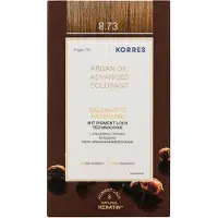 Korres Arganöljy Edistyksellinen hiusvärisarja / Golden Caramel 8.73 Hiusväri 1 kpl