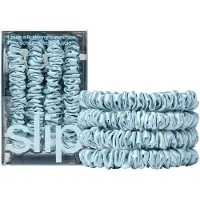 Slip Pure Silk Skinny Scrunchies Sky Blue Hiuslenkki 4 kpl