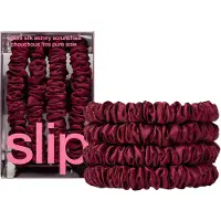 Slip Pure Silk Skinny Scrunchies Maroon Hiuslenkki 4 kpl
