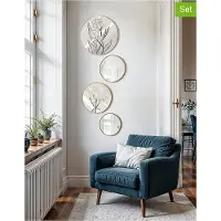 Hobby Hall Seinälle ripustettava koriste, pyöreät peilit, 4 kpl.