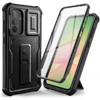 Tech-Protect Samsung Galaxy A56 Kevlar Cam+ kotelo - näytönsuoja, kamerasuoja, potkulaite - musta