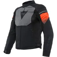 Dainese Air Fast tekstiilijakk Musta/Harmaa/Neonpunainen Miehet, size 56