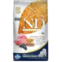 Farmina N&D Ancestral Grain Puppy Medium & Maxi Lamb & Blueberry, Koiran kuivaruoka, 12 kg