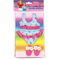 Heless Dolls Bikini with Slippers Flamingo 28-35 cm