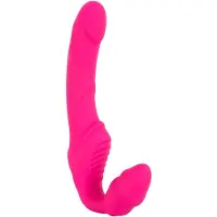 Strapless Strap-On You2Toys - Double2Teaser - kiinnitettävä vibraattori ilman valjaita (vaaleanpunainen)