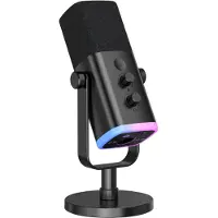 Fifine AMPLIGAME AM8 RGB USB/XLR Mikrofoni - dynaaminen mikrofoni - Musta