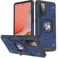 Wozinsky Ring Armor armored hybrid case cover + magnetic holder Samsung Galaxy A72 4G blue