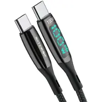BlitzWolf USB-C to USB-C cable BW-TC23, with display, 100W, 0.9m (black)