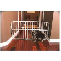 Carlson - Pet Gate Lil' Tuffy Expandable With Small Pet Door White 66-107 x 46 cm - Koirat - Koiran kuljetushäkit ja -laukut - Pentuaitaukset ja Koiraportit