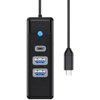 ORICO Hub USB-C do 2x USB 3.0 + USB-C Orico, 5 Gbps, 0.15m (czarny)
