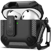 Tech-Protect AirPods 4 Carbonox -kotelo - musta