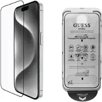 GUESS iPhone 16 2.5D karkaistu lasi näytönsuoja - 9H - musta reuna