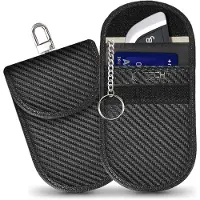 Tech-Protect KLR100 RFID estää auton avaimen kotelo kortinpidin - Hiilikuitu - Musta