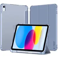 Tech-Protect iPad 2022/2025 SmartCase Pen Hybrid Tri-Fold Folio -kotelo - Kristallinsininen