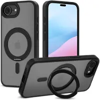 Tech-Protect iPhone 16e/17e MagCam -kotelo - MagSafe-yhteensopiva - mattamusta