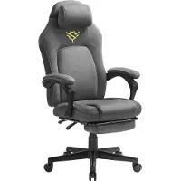 Songmics Pelituoli, Korkeussäädettävä, Pyörivä, Kyyhkynharmaa, Obg072g01