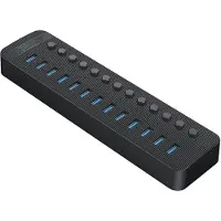 ORICO CT2U3-13AB 13x USB-A 3.0 Hub with Switches - Black USB hub - 13 porttia - USB 3.0 - Musta