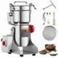 Vevor 300g sähköinen viljamyllymylly, nopea 1500W kaupallinen maustemylly, ruostumattomasta teräksestä valmistettu jauhejauhekone, kuiville jyville, mausteille, viljoille, kahville, maissipippurille,