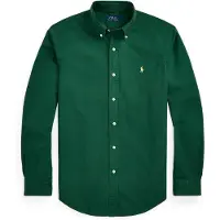 Ralph Lauren Slim Fit Garment-Dyed Oxford Shirt - Green - XS